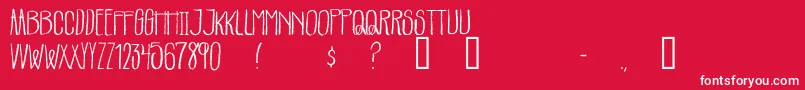 Parachutes Font – White Fonts on Red Background