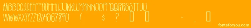 Parachutes Font – Yellow Fonts on Orange Background