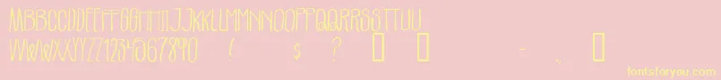 Parachutes Font – Yellow Fonts on Pink Background