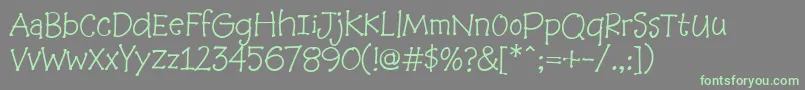 Baabookhmk Font – Green Fonts on Gray Background