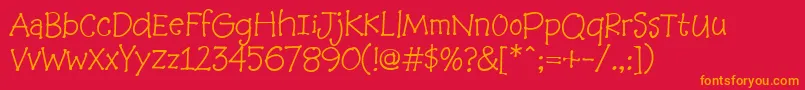 Baabookhmk Font – Orange Fonts on Red Background