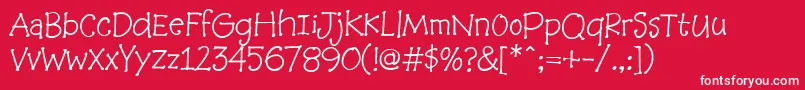 Baabookhmk Font – White Fonts on Red Background