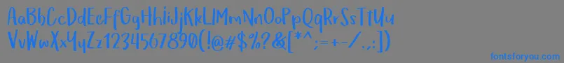 OmTeloletOm Font – Blue Fonts on Gray Background