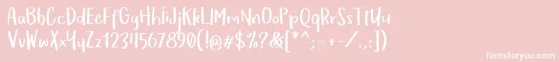 OmTeloletOm Font – White Fonts on Pink Background