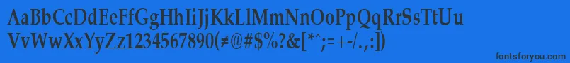 PalisadecondensedBold Font – Black Fonts on Blue Background