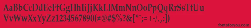 PalisadecondensedBold Font – Black Fonts on Red Background