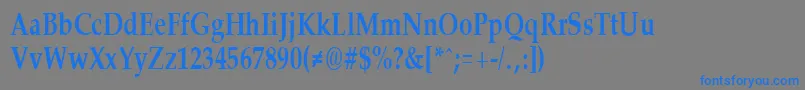 PalisadecondensedBold Font – Blue Fonts on Gray Background