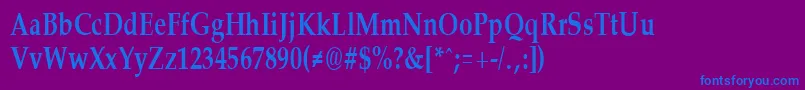 PalisadecondensedBold-fontti – siniset fontit violetilla taustalla