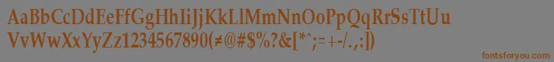 PalisadecondensedBold Font – Brown Fonts on Gray Background