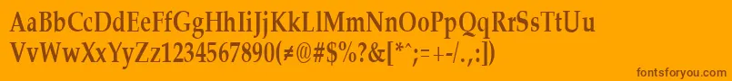 PalisadecondensedBold Font – Brown Fonts on Orange Background