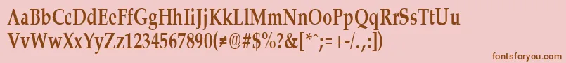 Шрифт PalisadecondensedBold – коричневые шрифты на розовом фоне