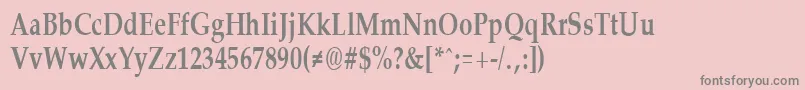 Шрифт PalisadecondensedBold – серые шрифты на розовом фоне