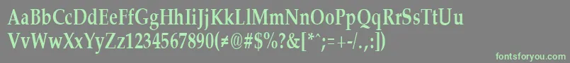 PalisadecondensedBold Font – Green Fonts on Gray Background