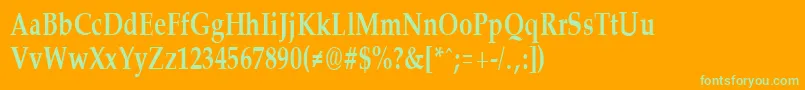 PalisadecondensedBold Font – Green Fonts on Orange Background
