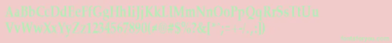 PalisadecondensedBold Font – Green Fonts on Pink Background