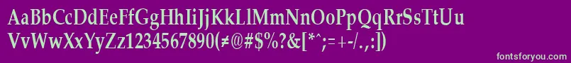 PalisadecondensedBold Font – Green Fonts on Purple Background