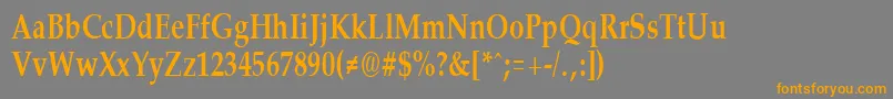 PalisadecondensedBold Font – Orange Fonts on Gray Background