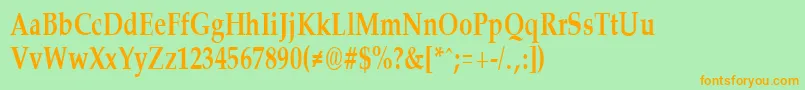 PalisadecondensedBold Font – Orange Fonts on Green Background