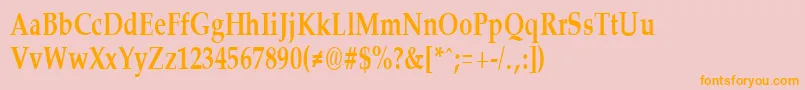 PalisadecondensedBold Font – Orange Fonts on Pink Background