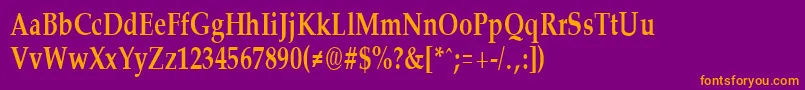 Шрифт PalisadecondensedBold – оранжевые шрифты на фиолетовом фоне