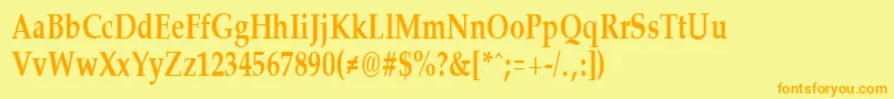 PalisadecondensedBold Font – Orange Fonts on Yellow Background
