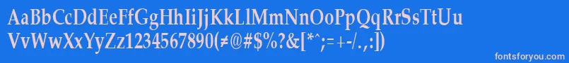 PalisadecondensedBold Font – Pink Fonts on Blue Background