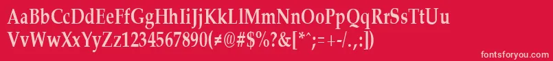 PalisadecondensedBold Font – Pink Fonts on Red Background