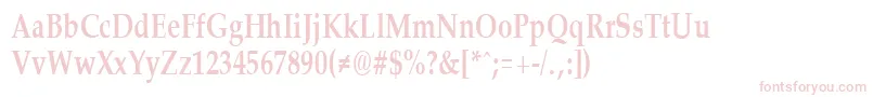 PalisadecondensedBold-fontti – vaaleanpunaiset fontit valkoisella taustalla