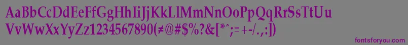 PalisadecondensedBold Font – Purple Fonts on Gray Background
