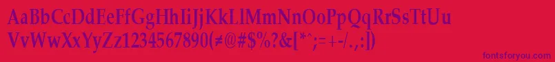 PalisadecondensedBold Font – Purple Fonts on Red Background