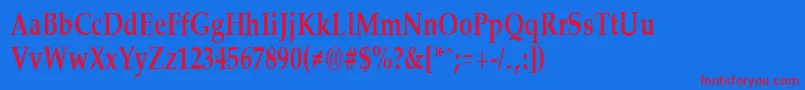 PalisadecondensedBold Font – Red Fonts on Blue Background