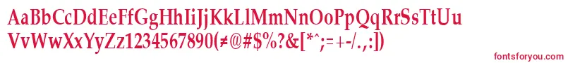 PalisadecondensedBold Font – Red Fonts on White Background