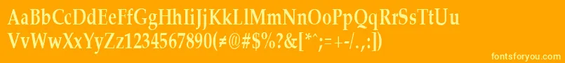 PalisadecondensedBold Font – Yellow Fonts on Orange Background