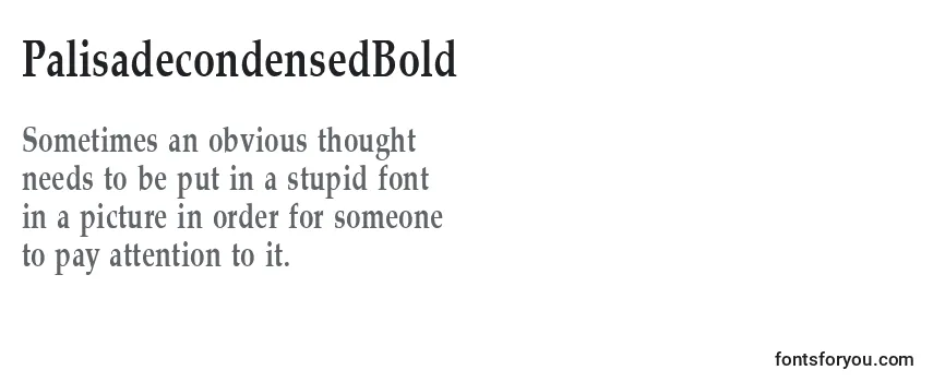 PalisadecondensedBold Font