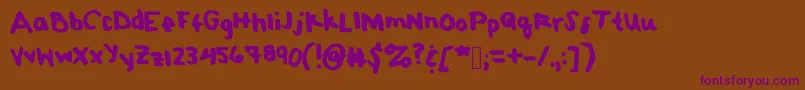 Pomlimeade Font – Purple Fonts on Brown Background