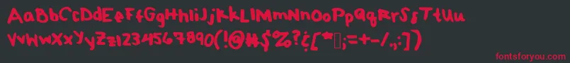 Pomlimeade Font – Red Fonts on Black Background