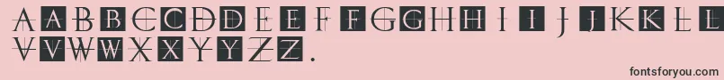 Classicromancaps Font – Black Fonts on Pink Background