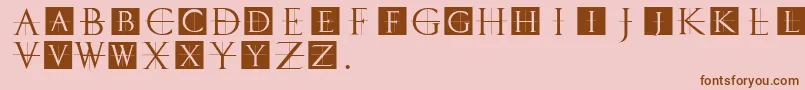 Classicromancaps Font – Brown Fonts on Pink Background