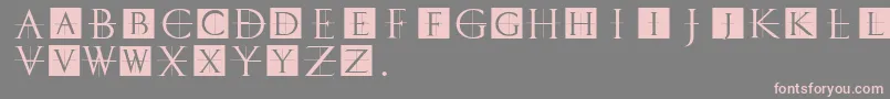 Classicromancaps Font – Pink Fonts on Gray Background