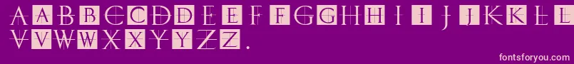 Classicromancaps Font – Pink Fonts on Purple Background