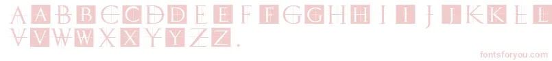 フォントClassicromancaps – 白い背景にピンクのフォント