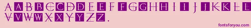 Classicromancaps Font – Purple Fonts on Pink Background