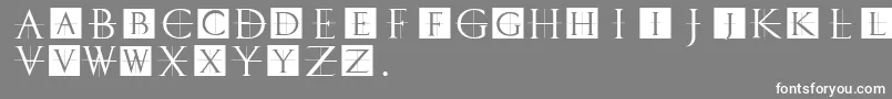 フォントClassicromancaps – 灰色の背景に白い文字