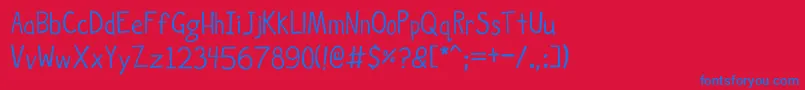 Hockey Font – Blue Fonts on Red Background