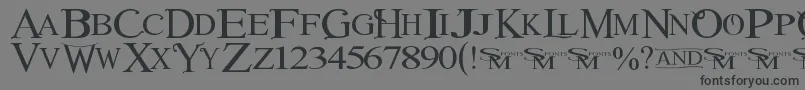 フォントWinob – 黒い文字の灰色の背景