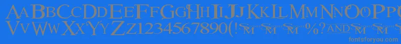 Winob Font – Gray Fonts on Blue Background