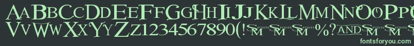 Winob Font – Green Fonts on Black Background