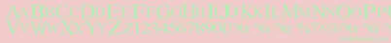 Winob Font – Green Fonts on Pink Background