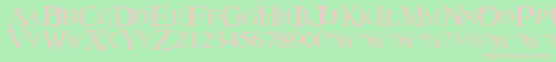 Winob Font – Pink Fonts on Green Background