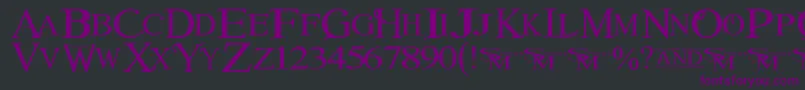 Winob-fontti – violetit fontit mustalla taustalla